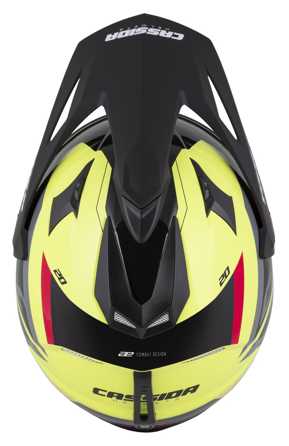 CASSIDA Moto přilba Tour 2.0 X-tra, žlutá fluo černá červená šedá černý matný kšilt, plexi s přípravou pro Pinlock