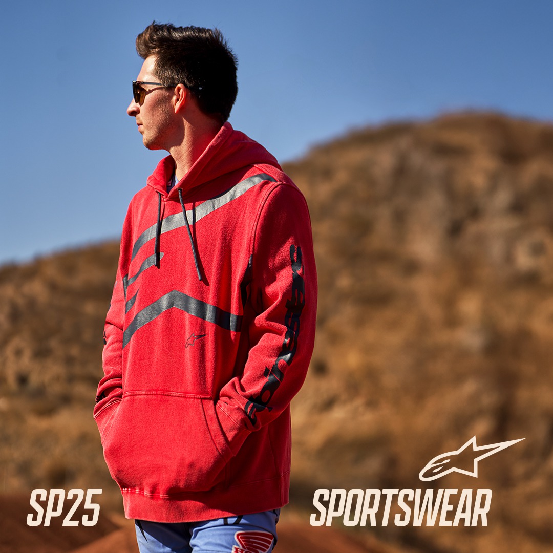 ALPINESTARS mikina UNBOUND HOODIE červená