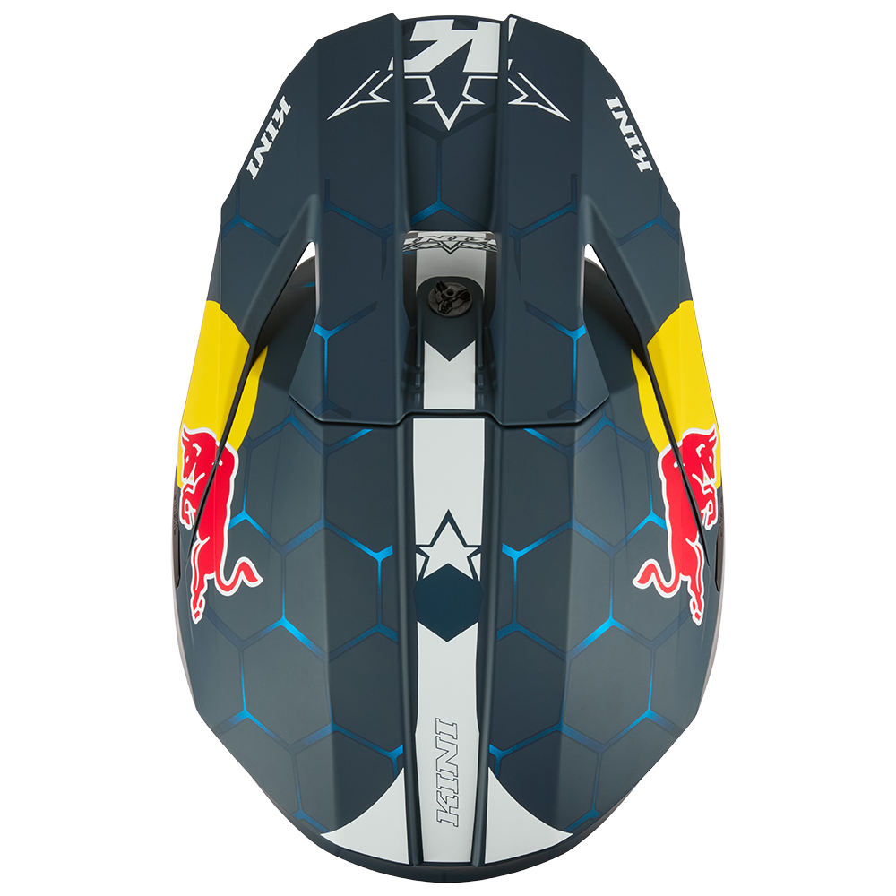 Moto helma KINI Red Bull MX3 Helmet 1.0 modrá/bílá