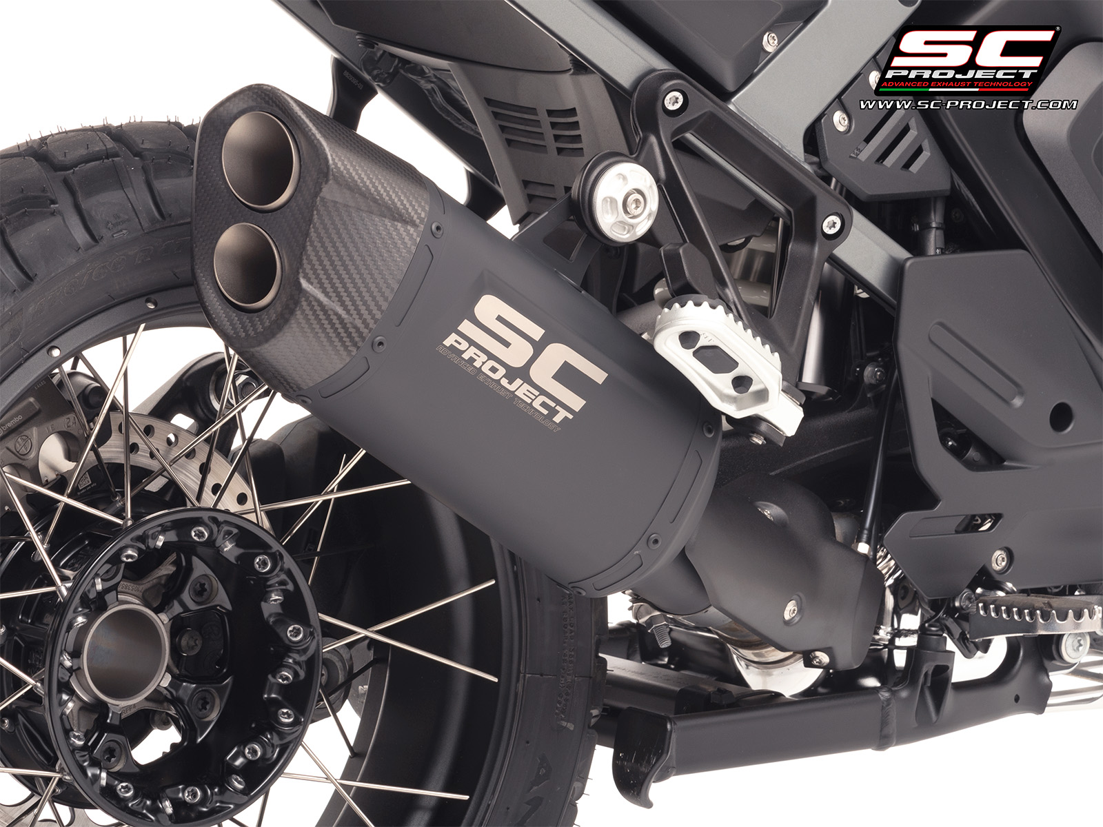 SC-PROJECT titanový výfuk matně černý Adventure-R BMW R 1300 GS Adventure 2025 E5+