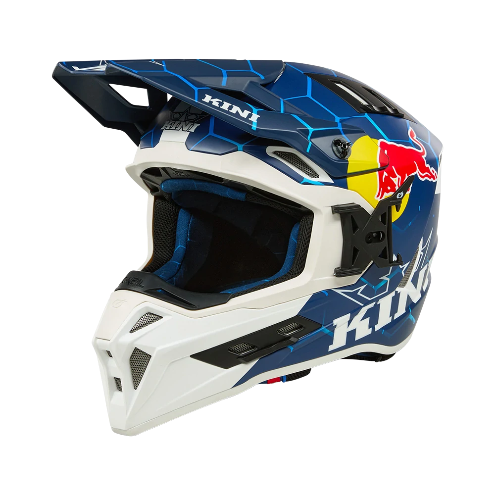 Moto helma KINI Red Bull EXC Helmet 1.0 modrá/bílá