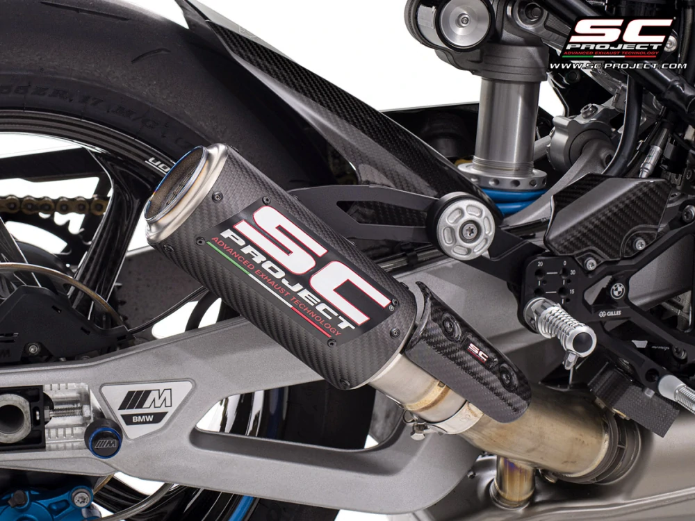 SC-PROJECT Výfuk z uhlíkových vláken CR-T s mřížkou proti kamenům BMW M 1000 RR (20-24) E5