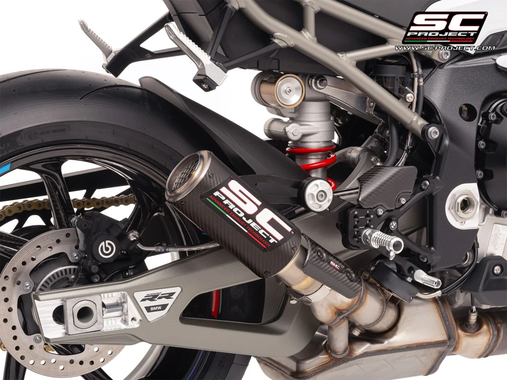 SC-PROJECT Výfuk z uhlíkových vláken CR-T s mřížkou proti kamenům BMW S 1000 RR (25) E5+