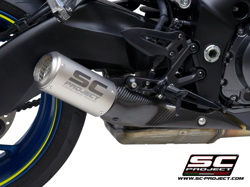 SC-PROJECT Titanový výfuk CR-T s mřížkou proti kamenům Suzuki GSX-S1000 (21-25) E5