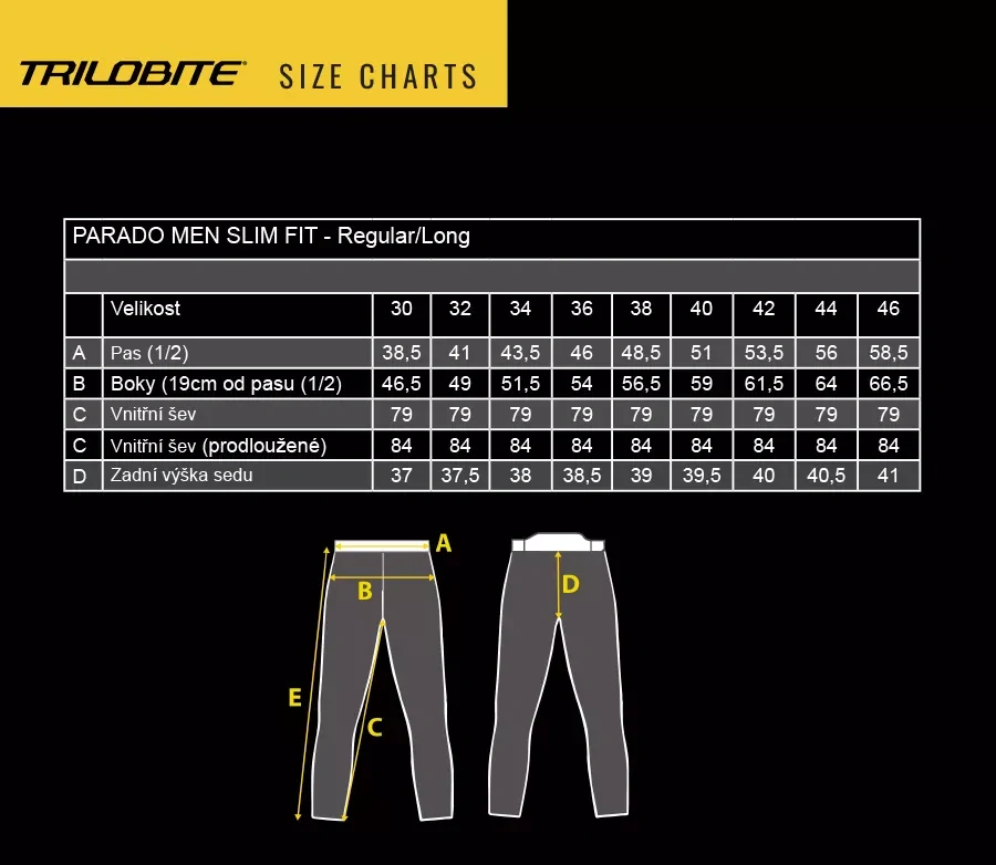 TRILOBITE pánské kalhoty PARADO DOUBLELAYER AAASLIM FIT šedé prodloužené