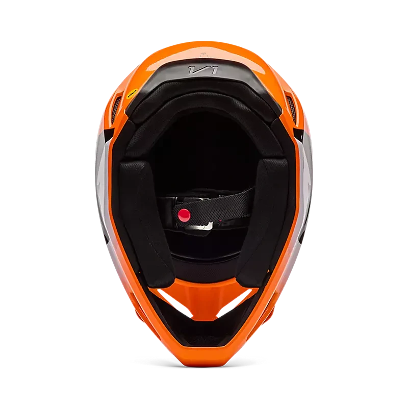 Pánská moto helma FOX V1 Shield fluo oranžová