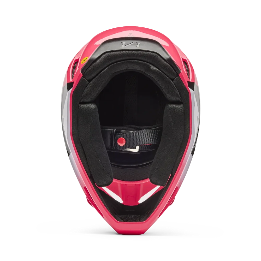 Dámská moto helma FOX V1 Shield růžová