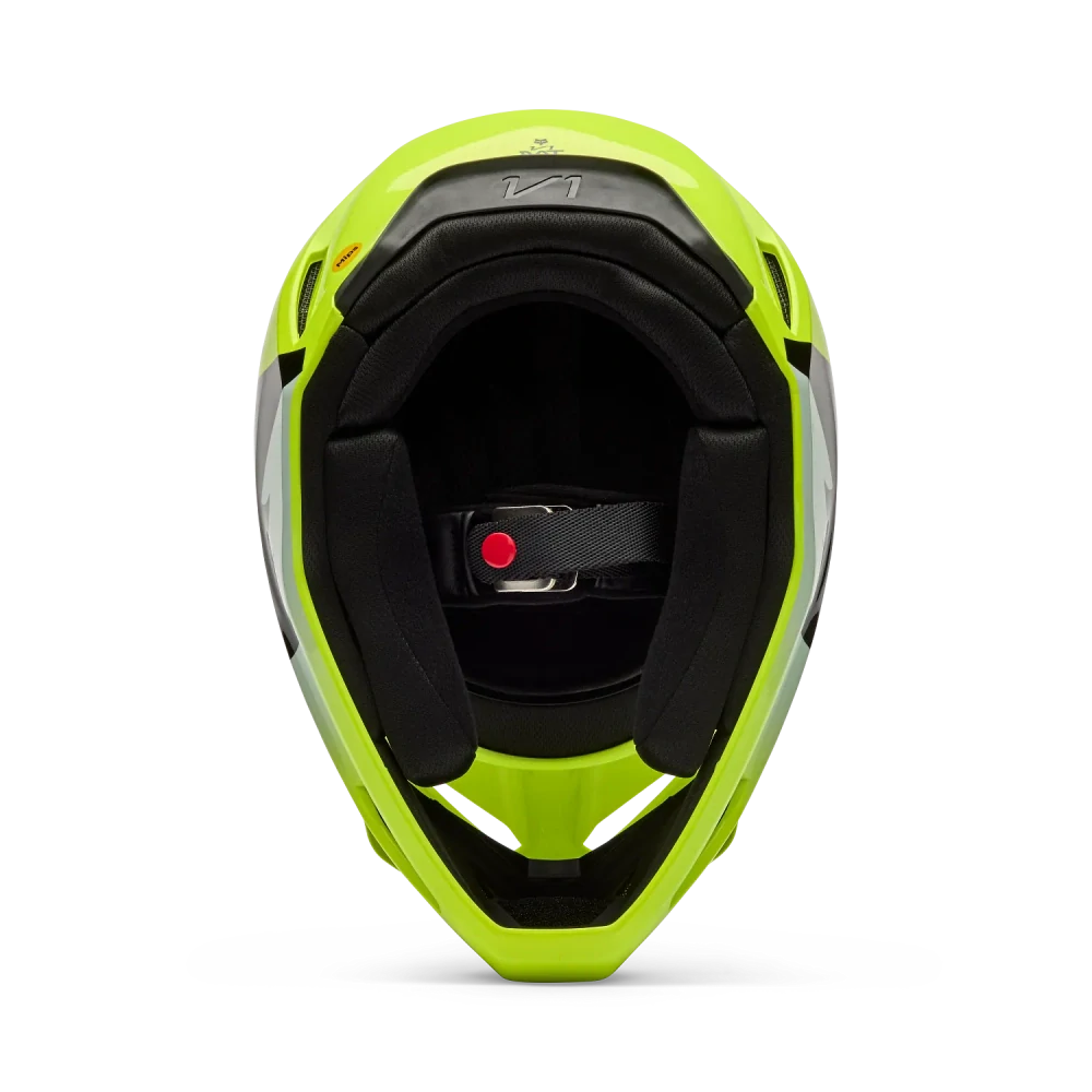 Pánská moto helma FOX V1 Shield žlutá fluo