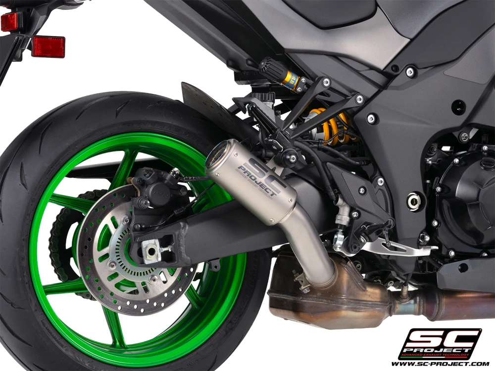 SC-PROJECT Kawasaki Z1100-SE 2026 Titanový výfuk CR-T s mřížkou proti kamenům