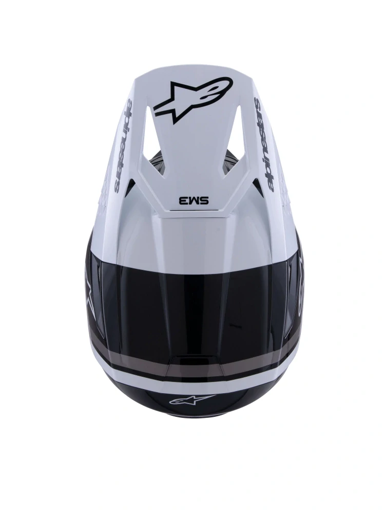 ALPINESTARS přilba S-M3 RADIUM černá/bílá/šedá
