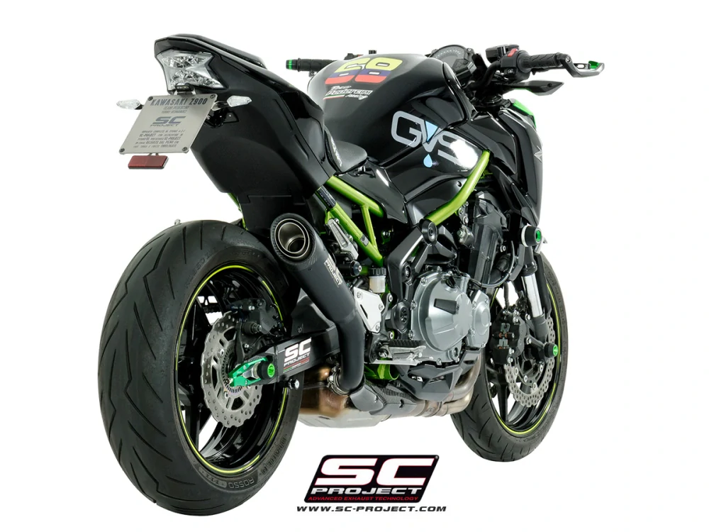 SC-PROJECT KAWASAKI Z900 A2 (2017-2020) Titanový výfuk S1, matně černý EURO 4