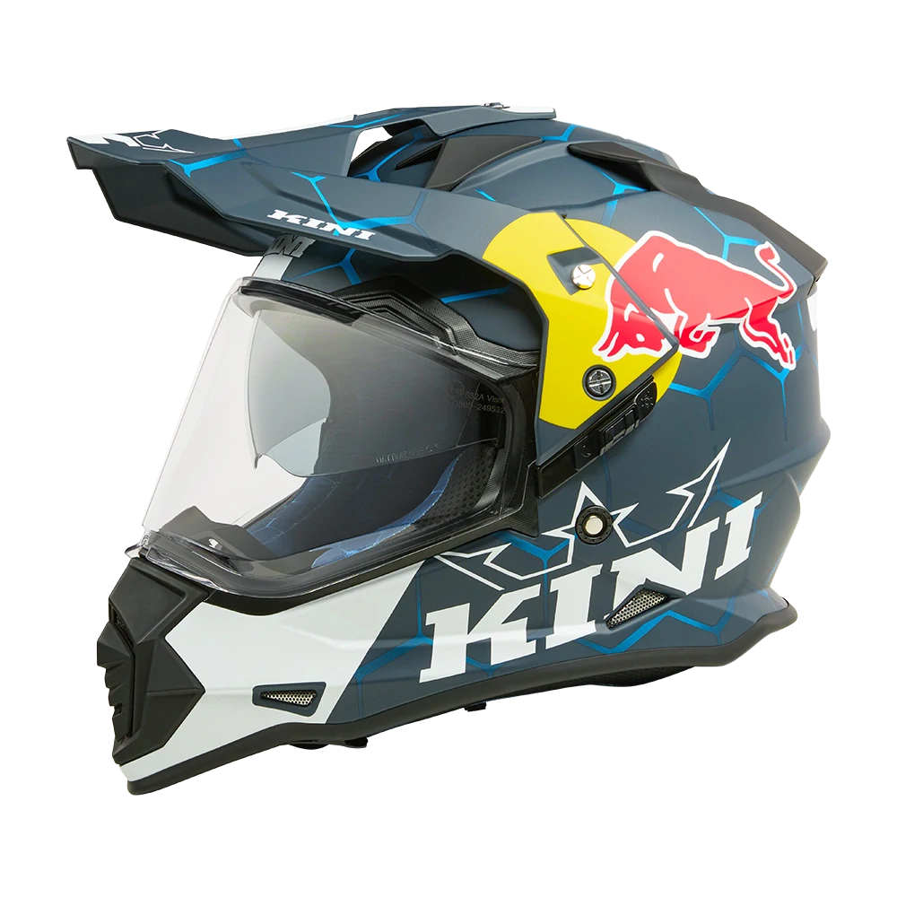 KINI moto helma ADV KINI Red Bull modrá/bílá