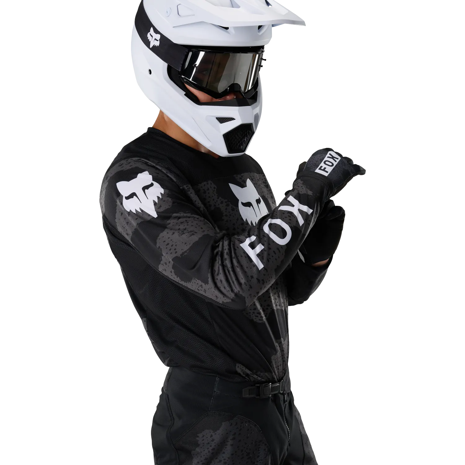 Pánský moto dres FOX 180 Bnkr Jersey černá/camo