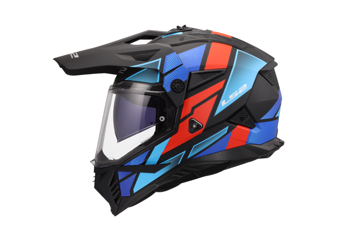 LS2 Enduro moto přilba MX702 PIONEER II BLOCK BLACK RED BLUE-06