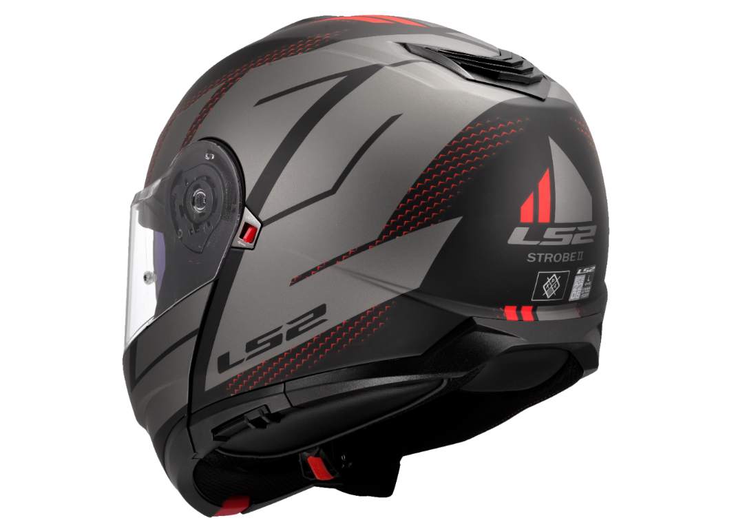 LS2 výklopná přilba FF908 STROBE II CODE BLACK GREY-06