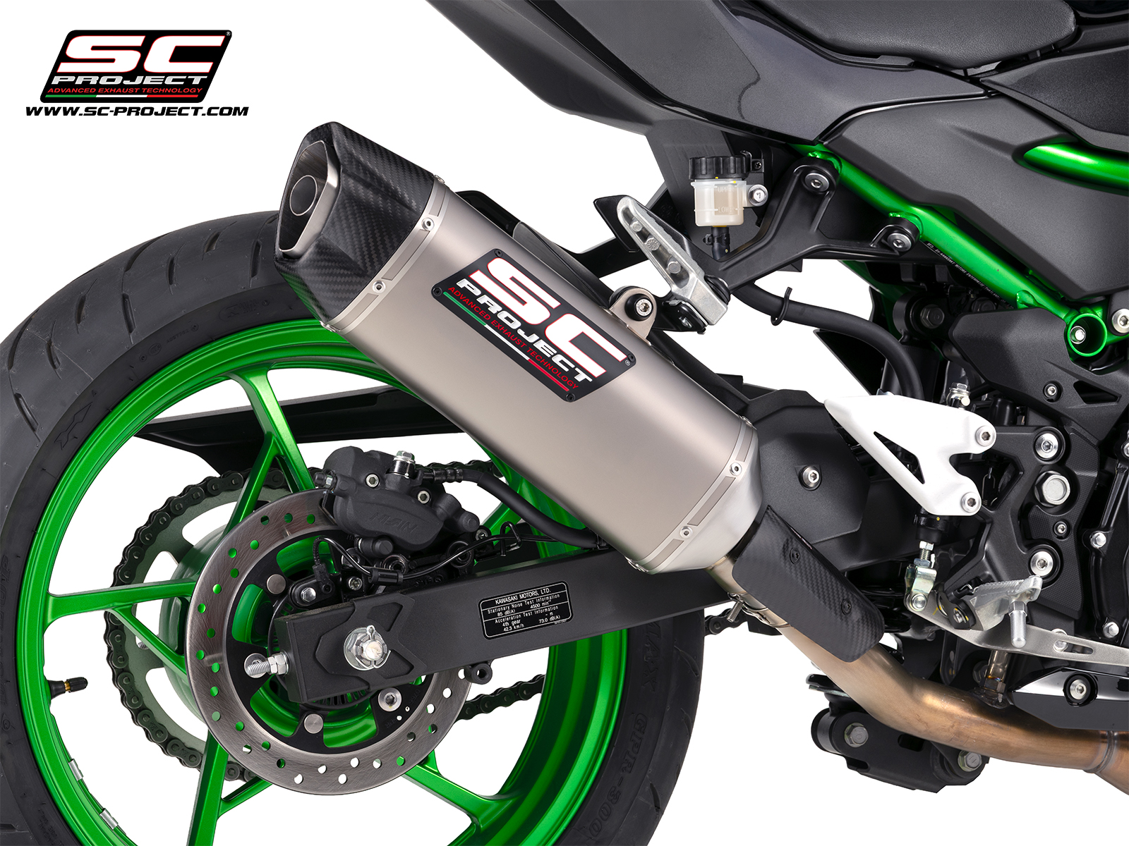 SC-PROJECT KAWASAKI Z500 (2024 - 2026) Titanový výfuk SC1-X