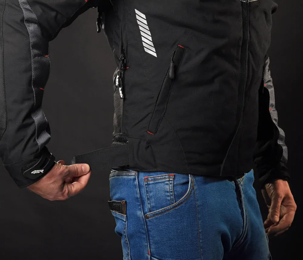 4SR Pánská textilní moto bunda Young Gun Shadow černo šedá