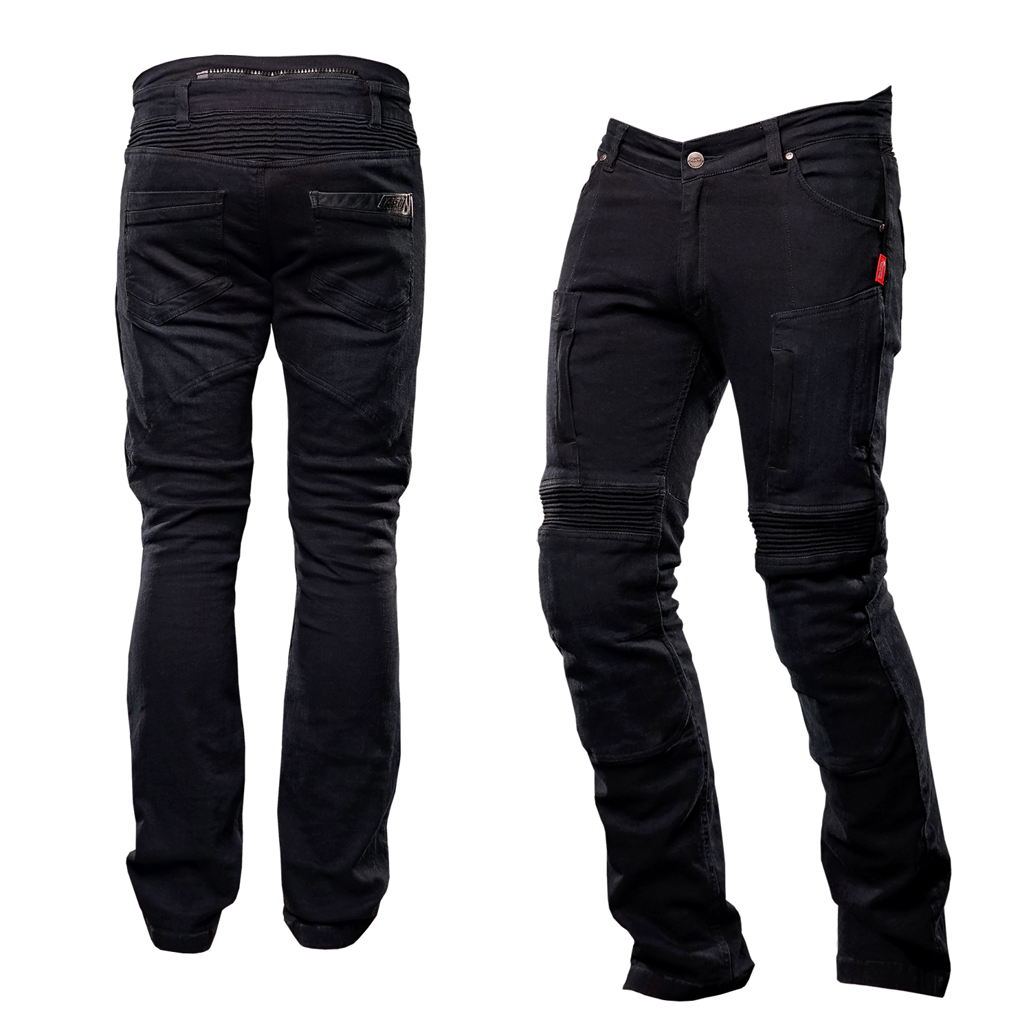4SR Pánské kevlarové moto jeansy CLUB SPORT black