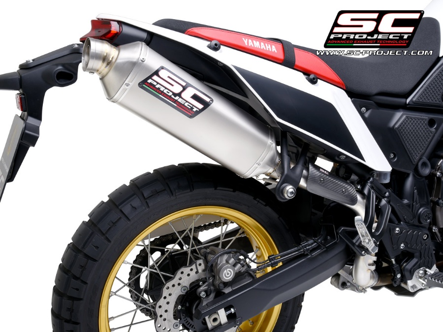 SC-PROJECT Rally Raid titanový výfuk E5+, horní uchycení YAMAHA TENERE 700 (2025)
