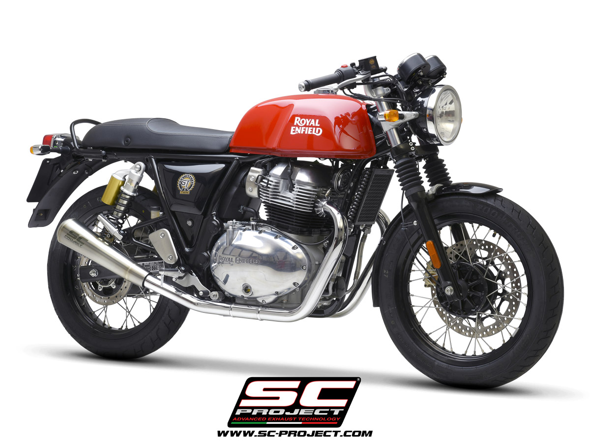 SC-PROJECT pár nerezových výfuků Conico 70s Royal Enfield Interceptor 650 (2019–2024)