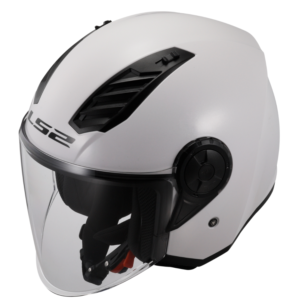 LS2 Otevřená moto přilba OF616 AIRFLOW II SOLID GLOSS WHITE