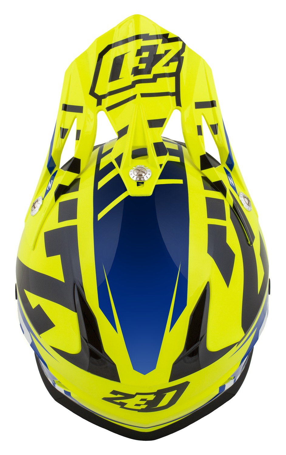 ZED Pánská moto přilba X1.9D TARGO žlutá fluo modrá černá bílá