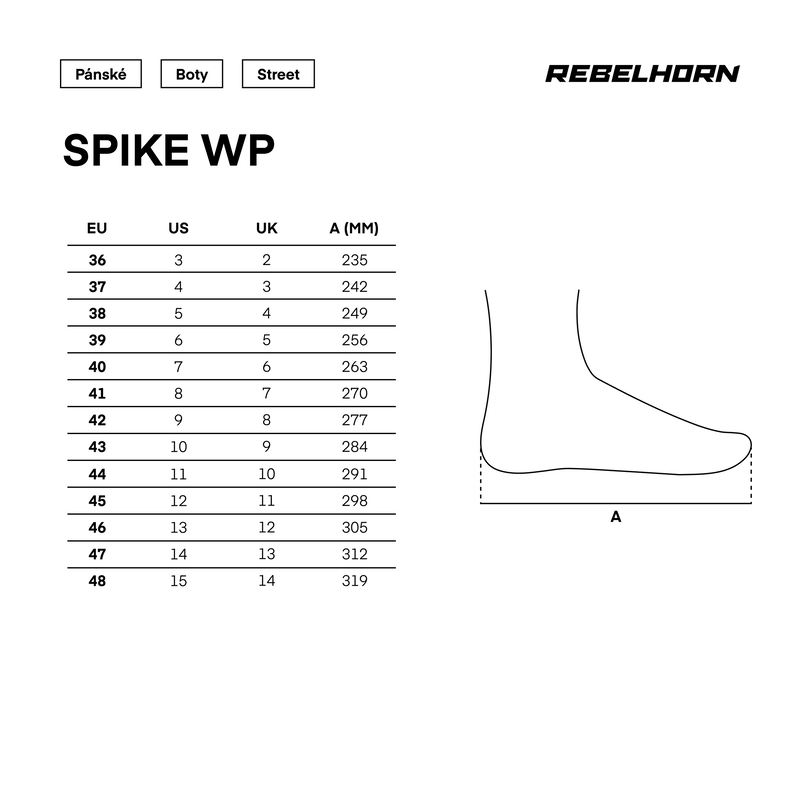REBELHORN moto boty SPIKE WP černé 