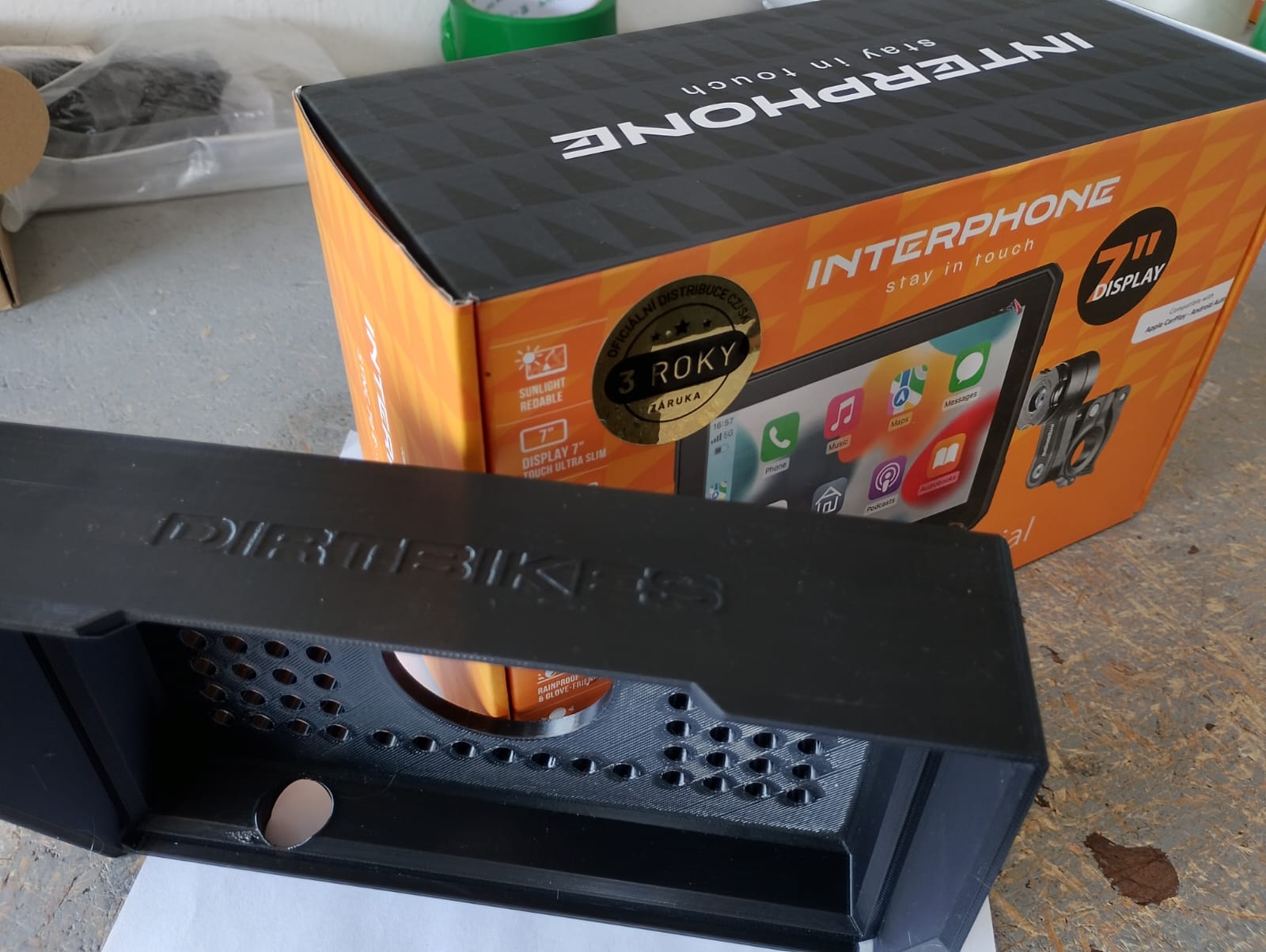 Interphone displej RIDESYNC 70 - Apple CarPlay a Android Auto pro motocykly + stínítko zdarma