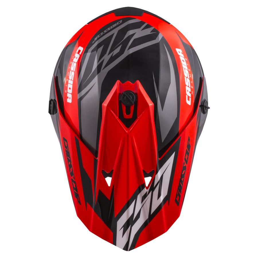 CASSIDA Dětská motokrosová přilba Cup Two oranžová fluo/bílá/černá/šedá