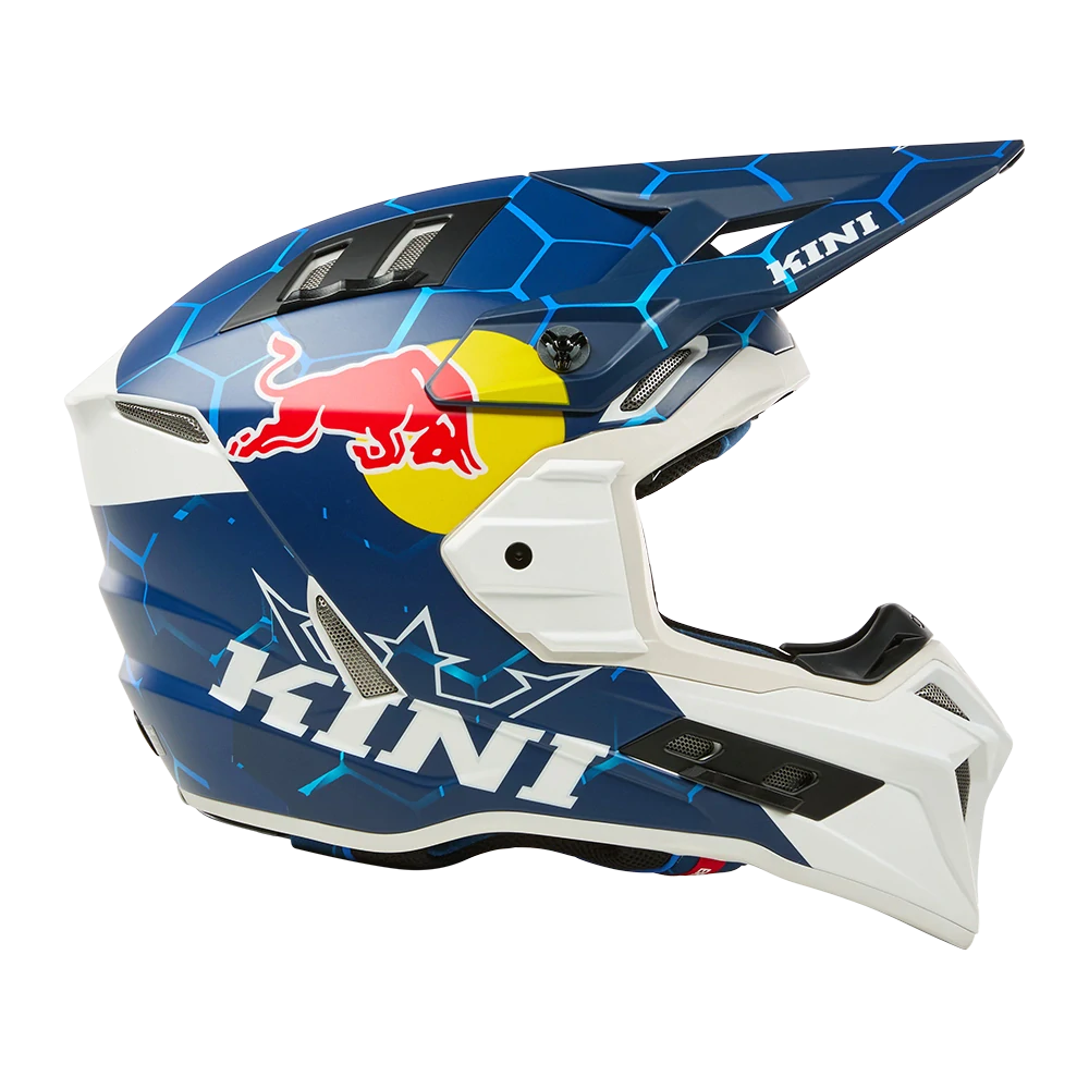 Moto helma KINI Red Bull EXC Helmet 1.0 modrá/bílá