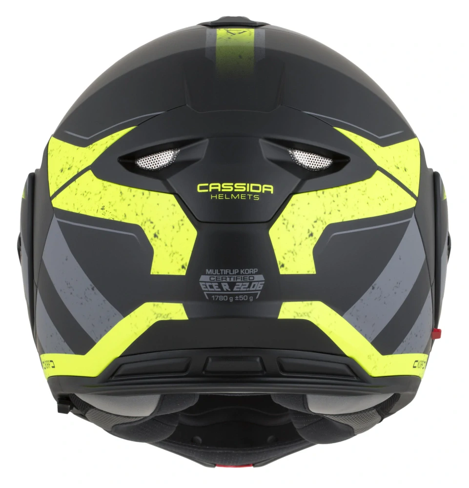 CASSIDA překlopná přilba MultiFlip Korp černá matná/žlutá fluo/šedá 2026