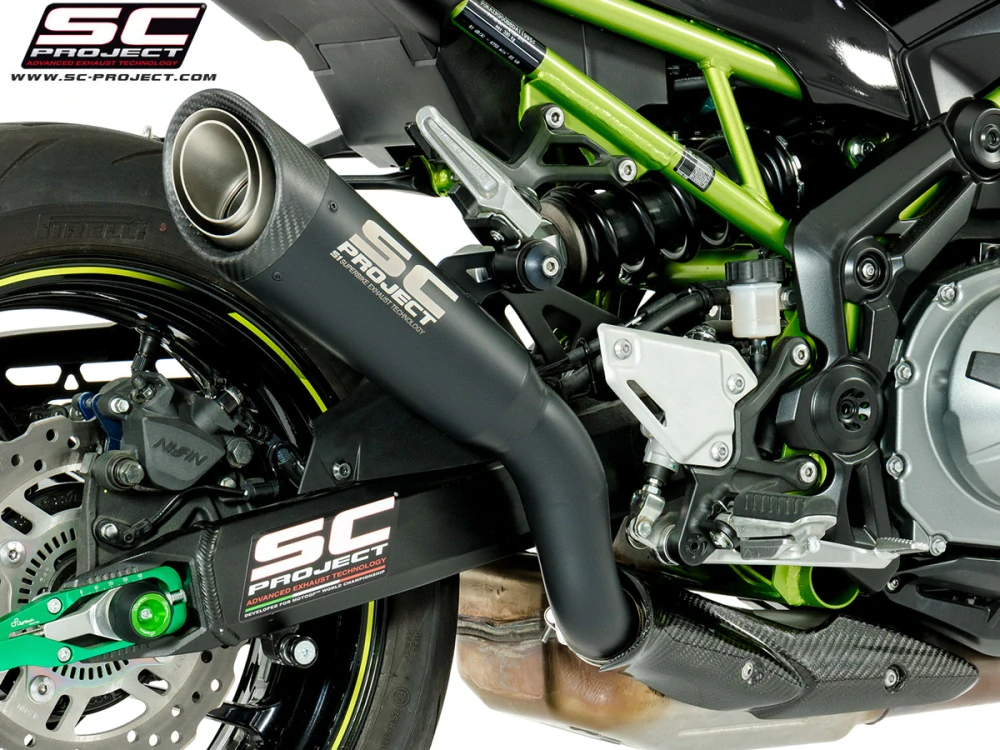 SC-PROJECT KAWASAKI Z900 A2 (2017-2020) Titanový výfuk S1, matně černý EURO 4