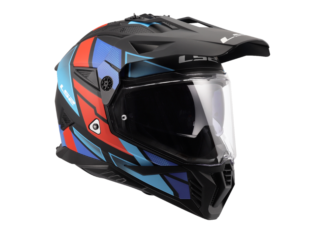 LS2 Enduro moto přilba MX702 PIONEER II BLOCK BLACK RED BLUE-06
