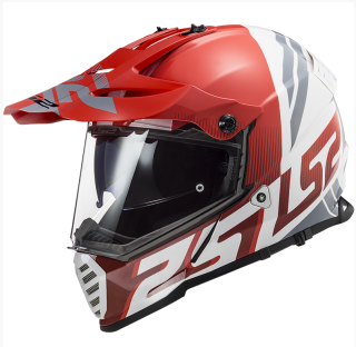 LS2 Enduro moto přilba MX436 PIONEER EVO Evolve Red White