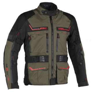 MBW Pánská textilní moto bunda GUARD zelená