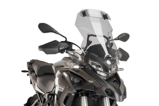 Plexi štít PUIG TOURING WITH VISOR kouřová pro BENELLI TRK 502 (2016-2019)