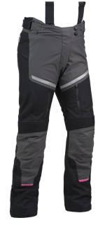 MBW Dámské textilní moto kalhoty Adventure Pro Pants Ladies šedo růžové