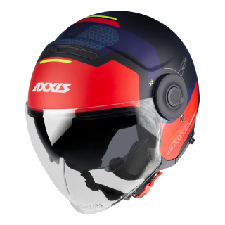 AXXIS Otevřená moto přilba RAVEN SV ABS cypher červená matná