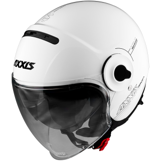 AXXIS Otevřená moto přilba RAVEN SV ABS solid bílá lesklá