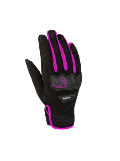 BERING Dámské textilní moto rukavice LADY YORK black fuchsia