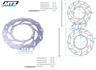 MTZ Kotouč brzdový nerezový - zubatý desing Wave - Husqvarna