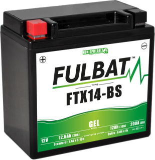 Motocyklová baterie FULBAT FTX14-BS GEL (YTX14-BS)