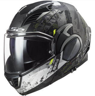 LS2 Překlopná moto přilba FF399 Valiant II Gripper Matt Titanium