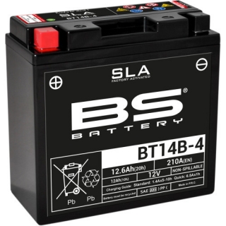 Motobaterie továrně aktivovaná BS-BATTERY BT14B-4 (YT14B-4) SLA
