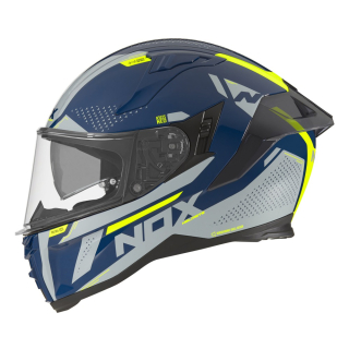 Přilba NOX N303-S NEO, (petrolejová modrá/stříbrná)