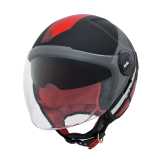 Přilba otevřená Aprilia CASCO JET černá/červená *