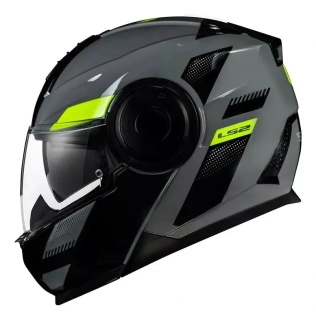 LS2 Výklopná moto přilba FF902 SCOPE Max Nardo grey H-V yellow