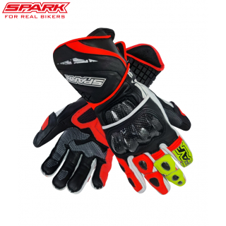 SPARK pánské kožené rukavice APEX červené