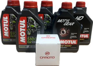 MOTUL Sada pro kompletní výměnu olejů CFMOTO X850/X1000 STANDARD