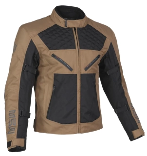 MBW Pánská textilní moto bunda ACE JACKET BLACK BROWN 